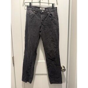 We The Free People Jeans 26 Gray Curvy Siren Low Rise Straight Stonewash Button
